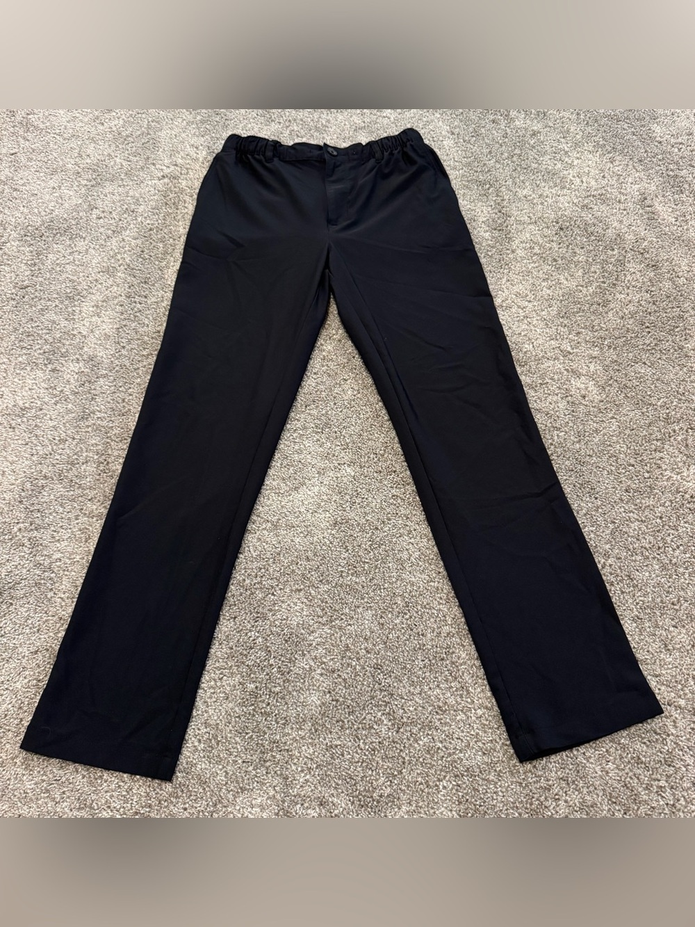 chubbies Black Elastic-Waist Dress Pants